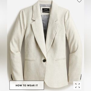 J.Crew Parke Blazer in stretch linen blend size 12
